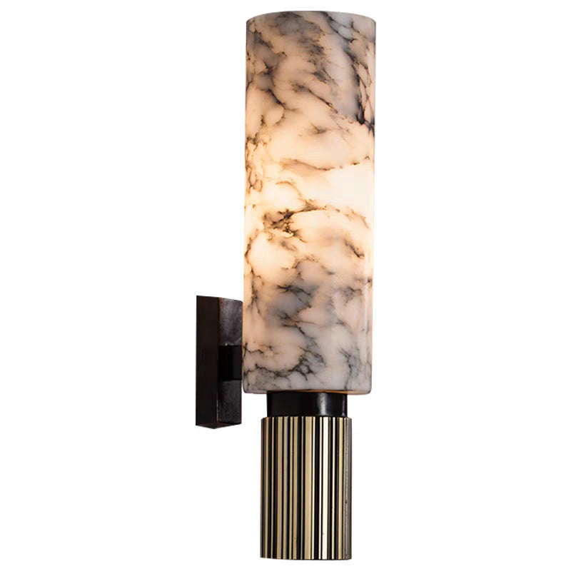 Miedziana kamienna lampa ścienna