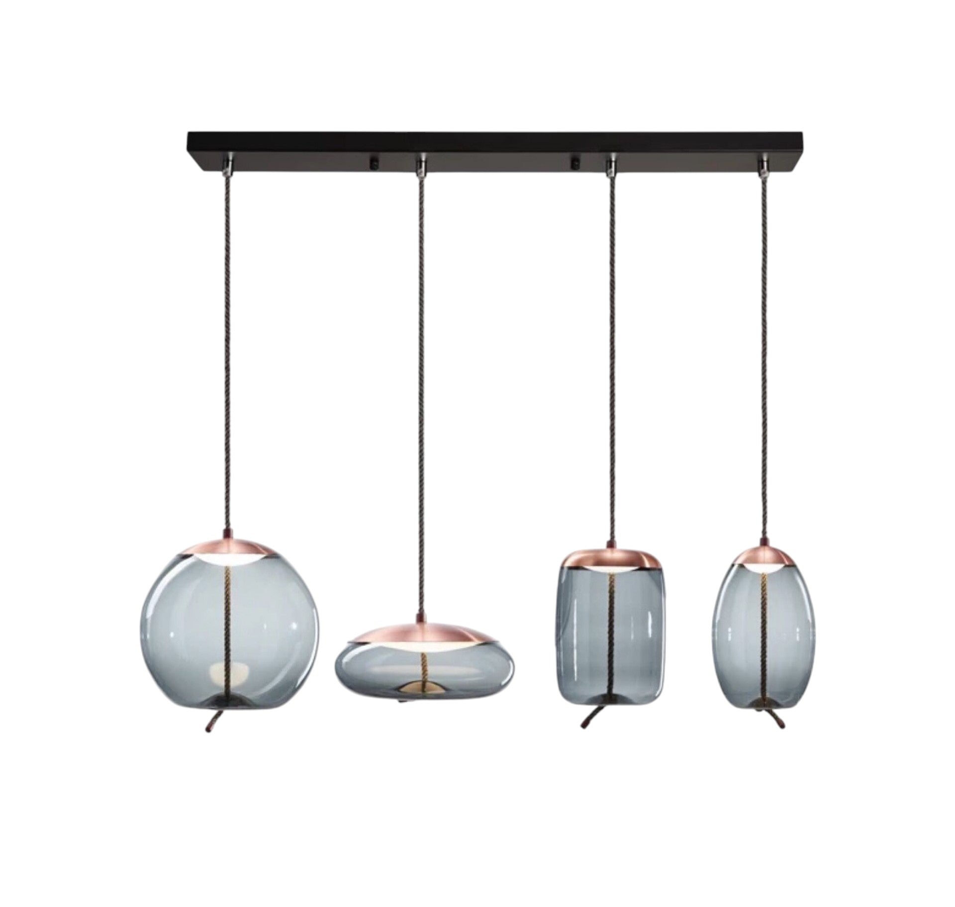 Lampa wisząca Hempoire w kolorze różowego złota