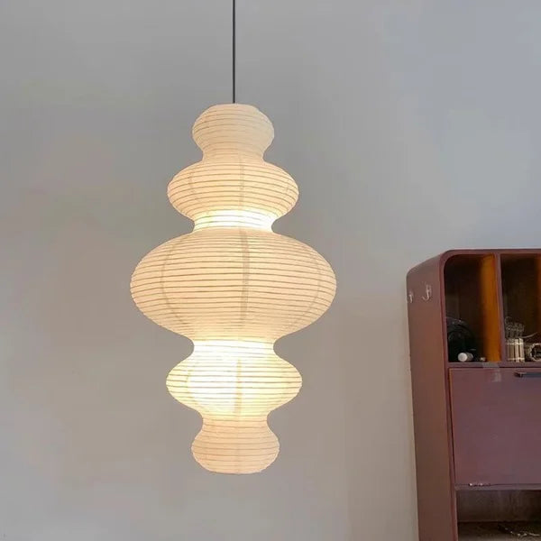 Wielowarstwowa lampa wisząca z papieru ryżowego