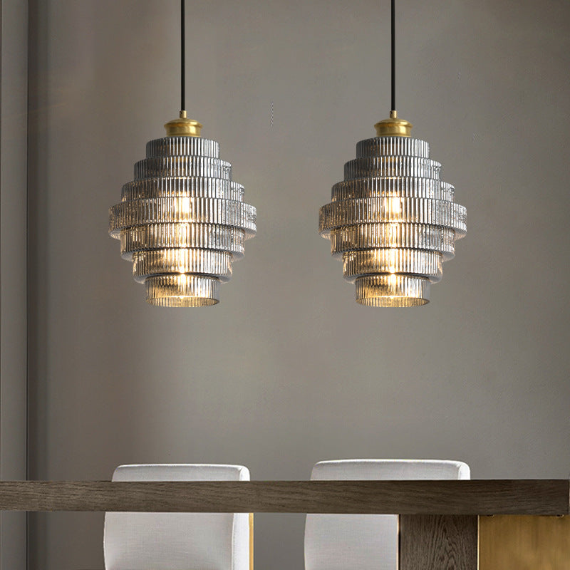 Szklana lampa wisząca L'otre