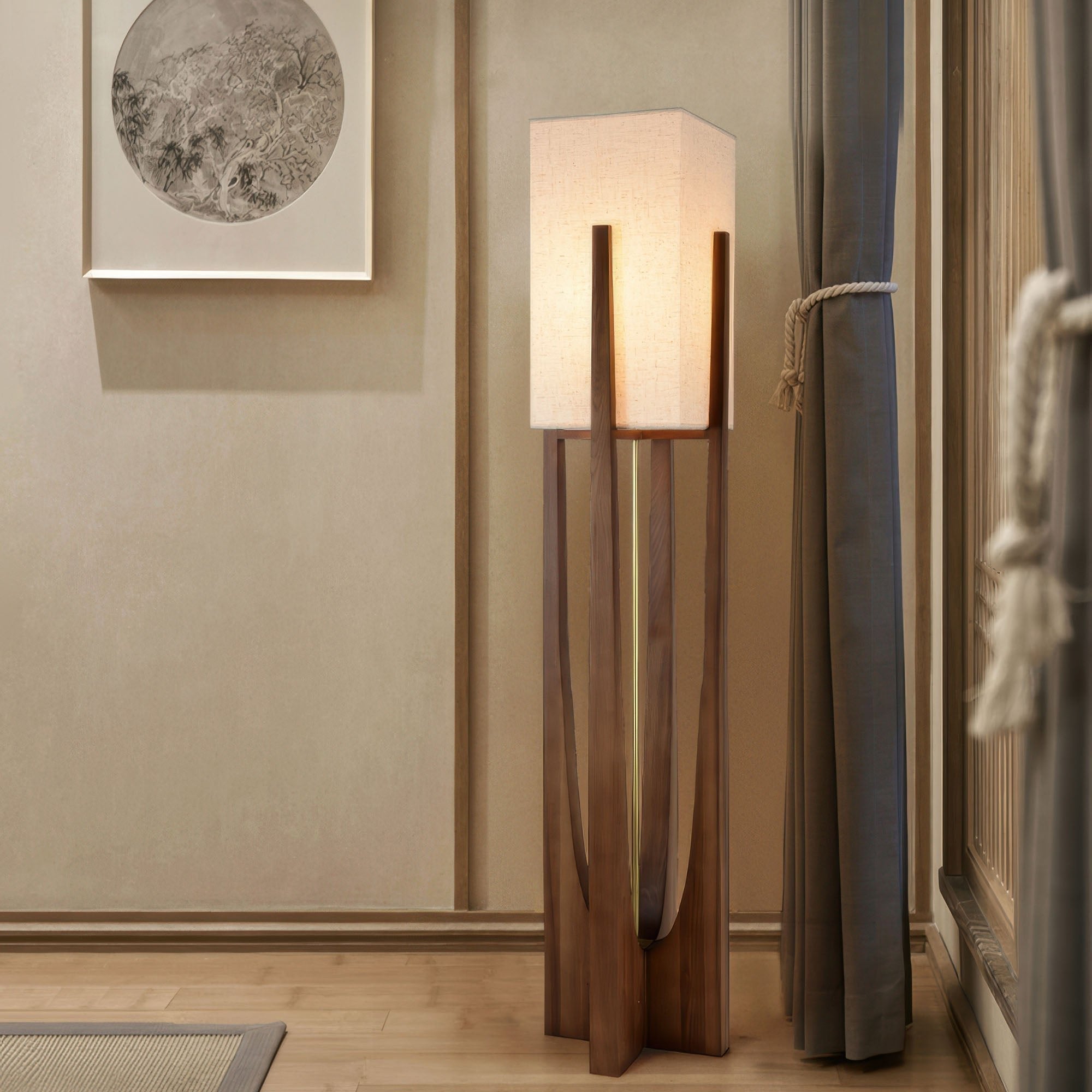 Lampa podłogowa Wabi Sabi w japońskim stylu