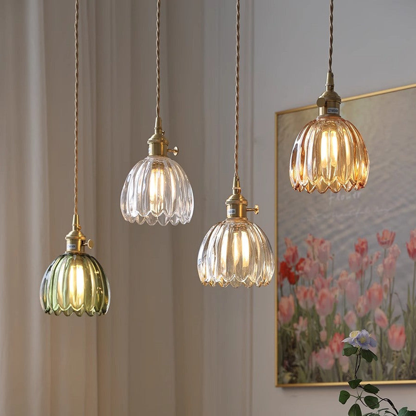 Japońska szklana lampa wisząca