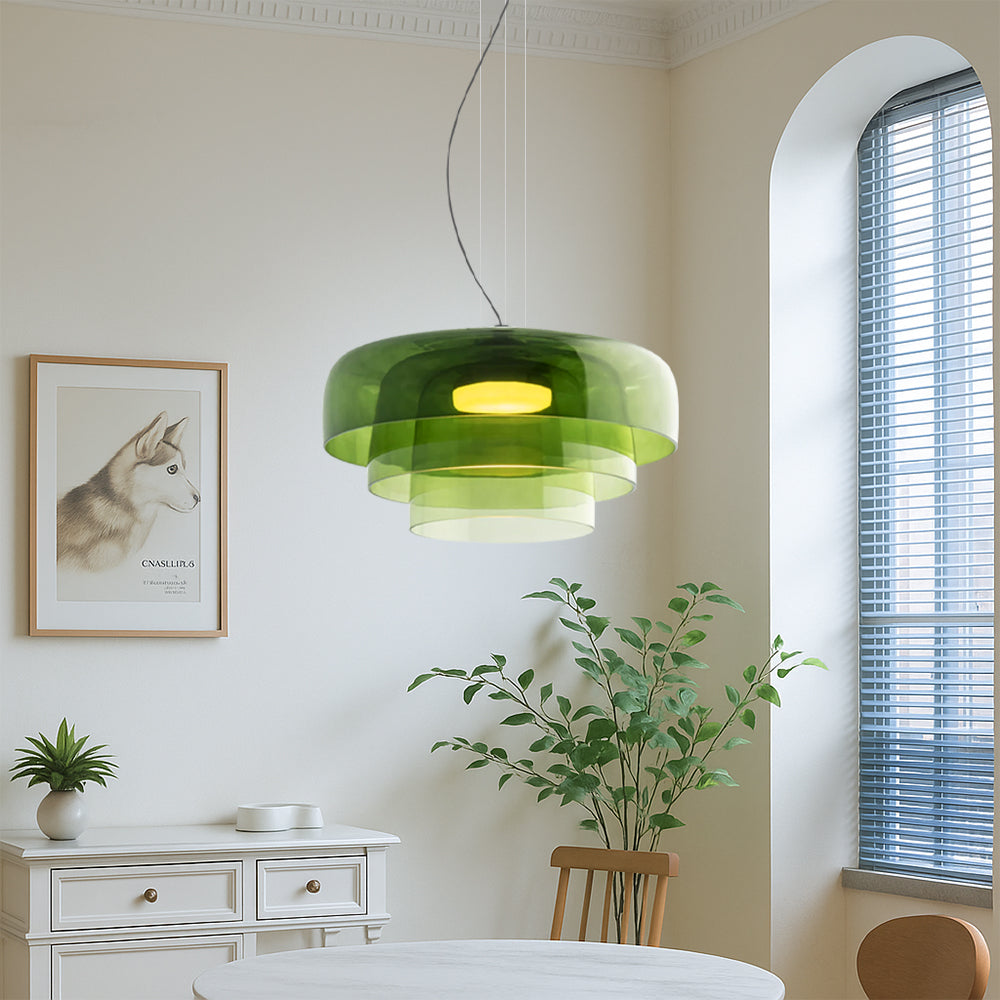 Szklana lampa wisząca