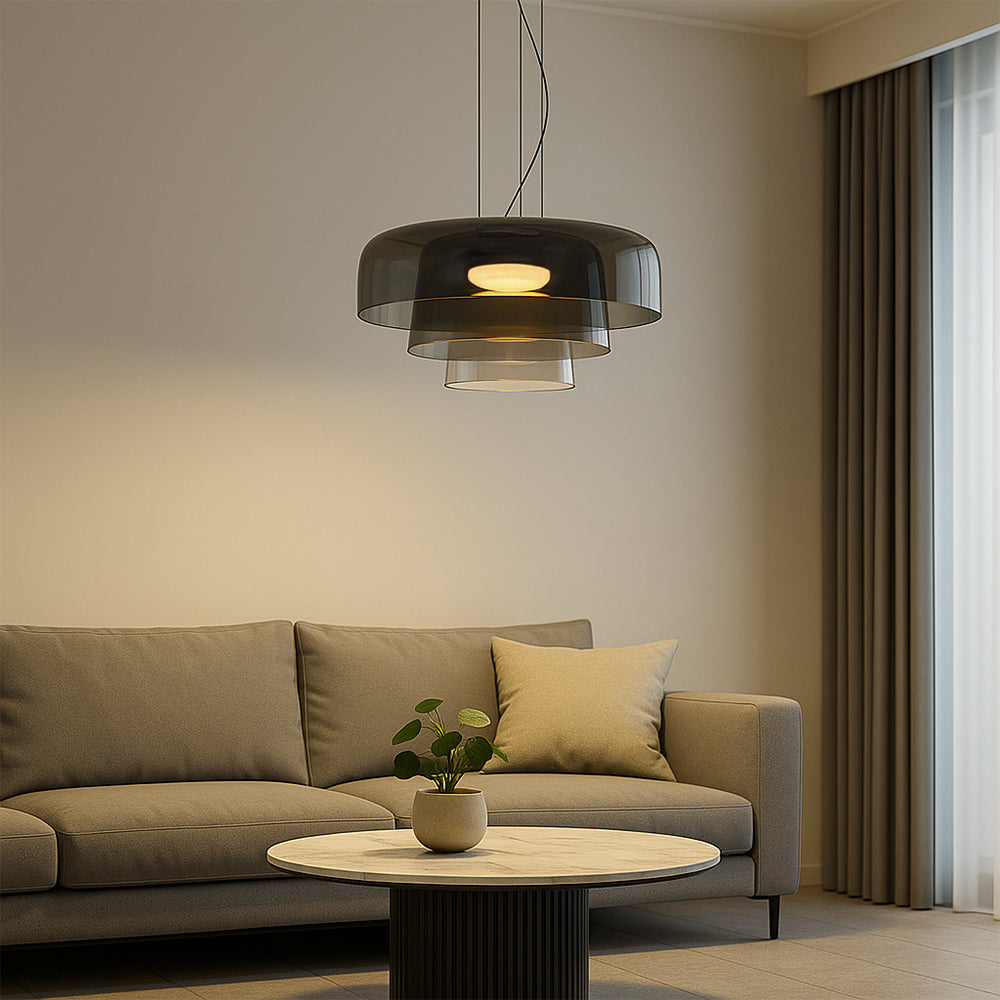 Szklana lampa wisząca