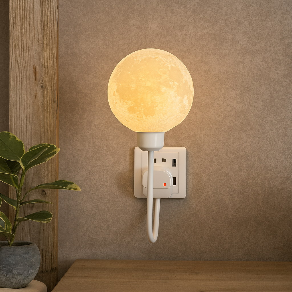 Wtykowa lampa ścienna Moon