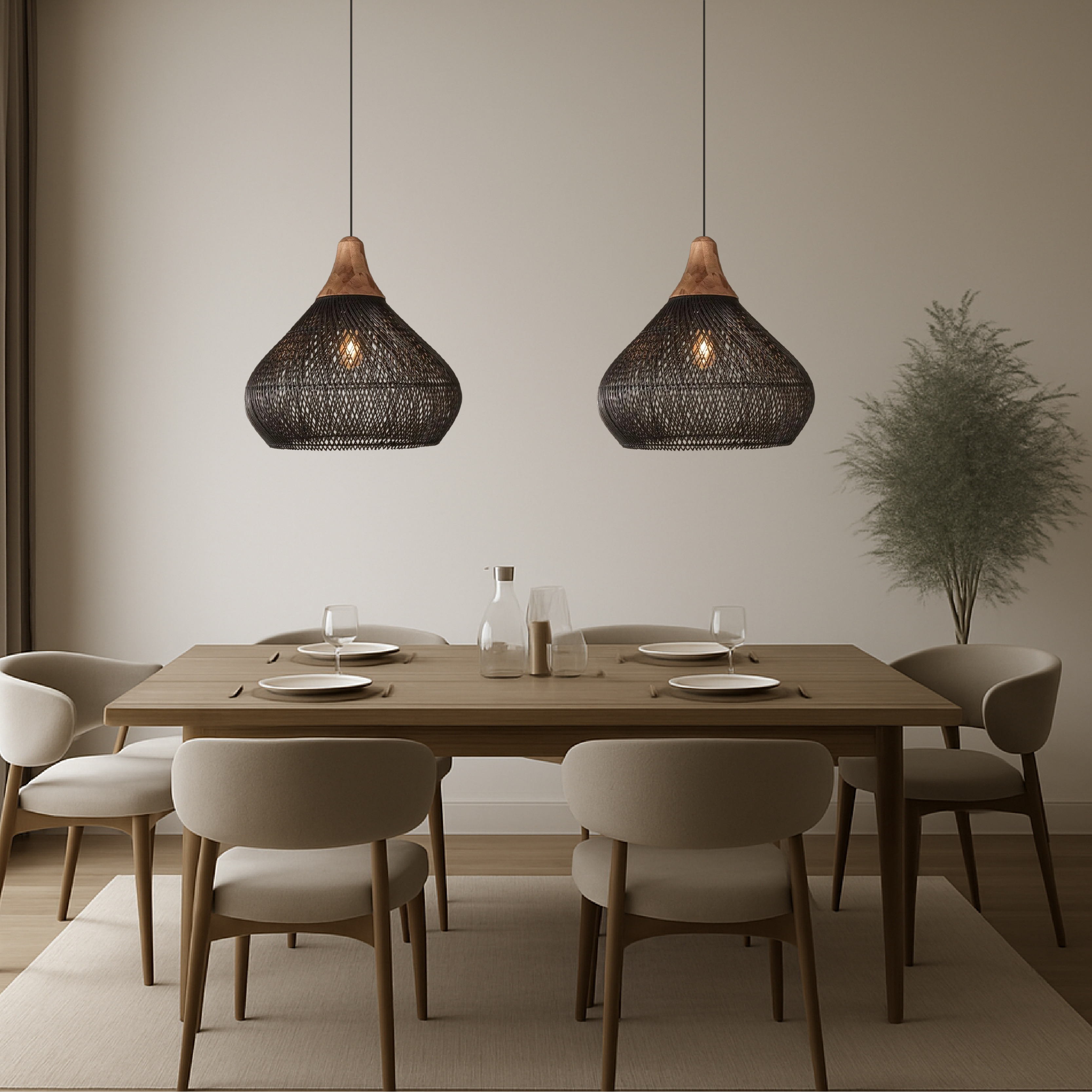 Japońska designerska lampa wisząca