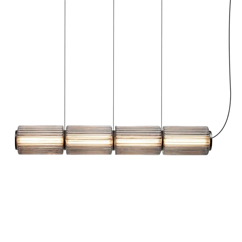 Cylindryczna szklana lampa wisząca