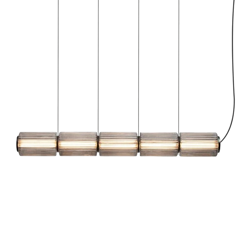 Cylindryczna szklana lampa wisząca