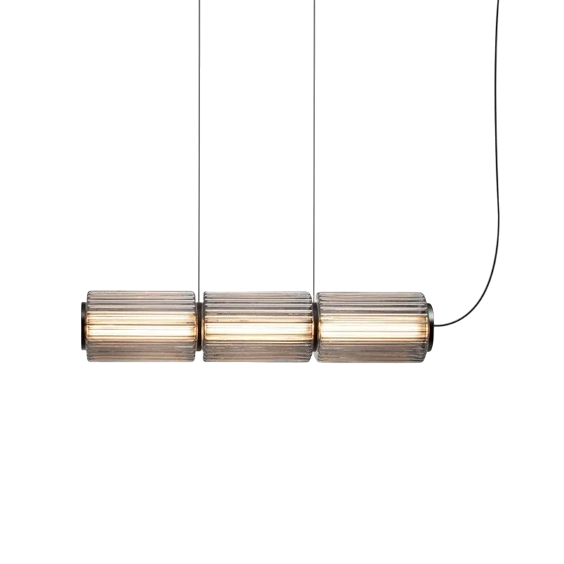 Cylindryczna szklana lampa wisząca