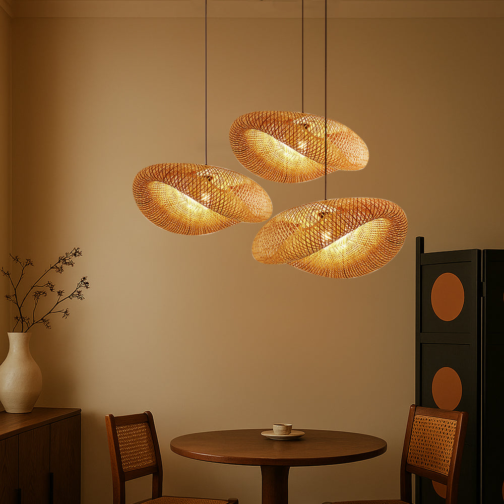 Bambusowa lampa wisząca