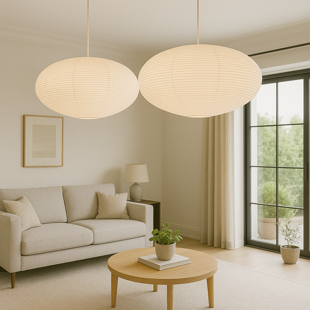 Papierowa lampa wisząca Wabi
