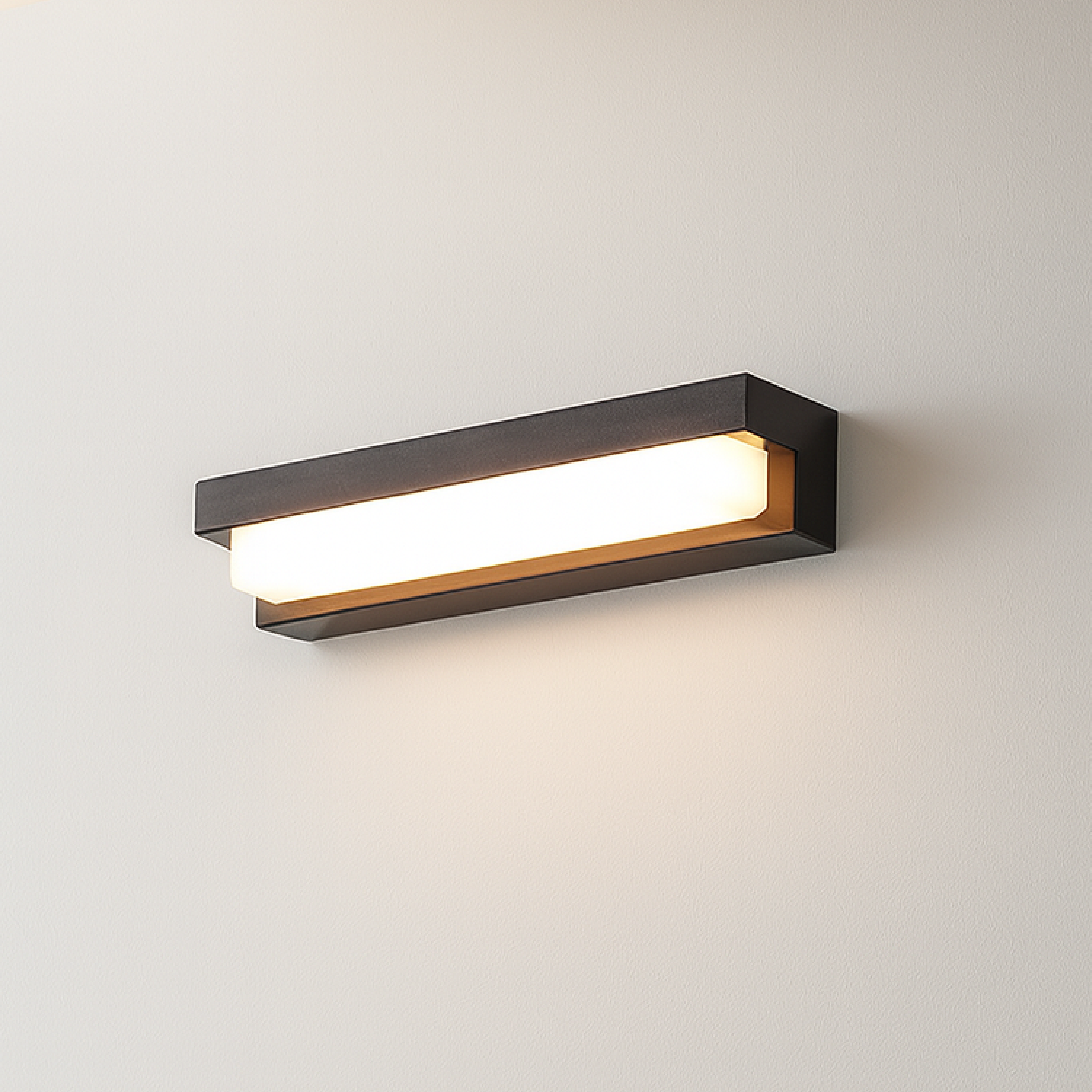 Zewnętrzna lampa ścienna z panelem słonecznym