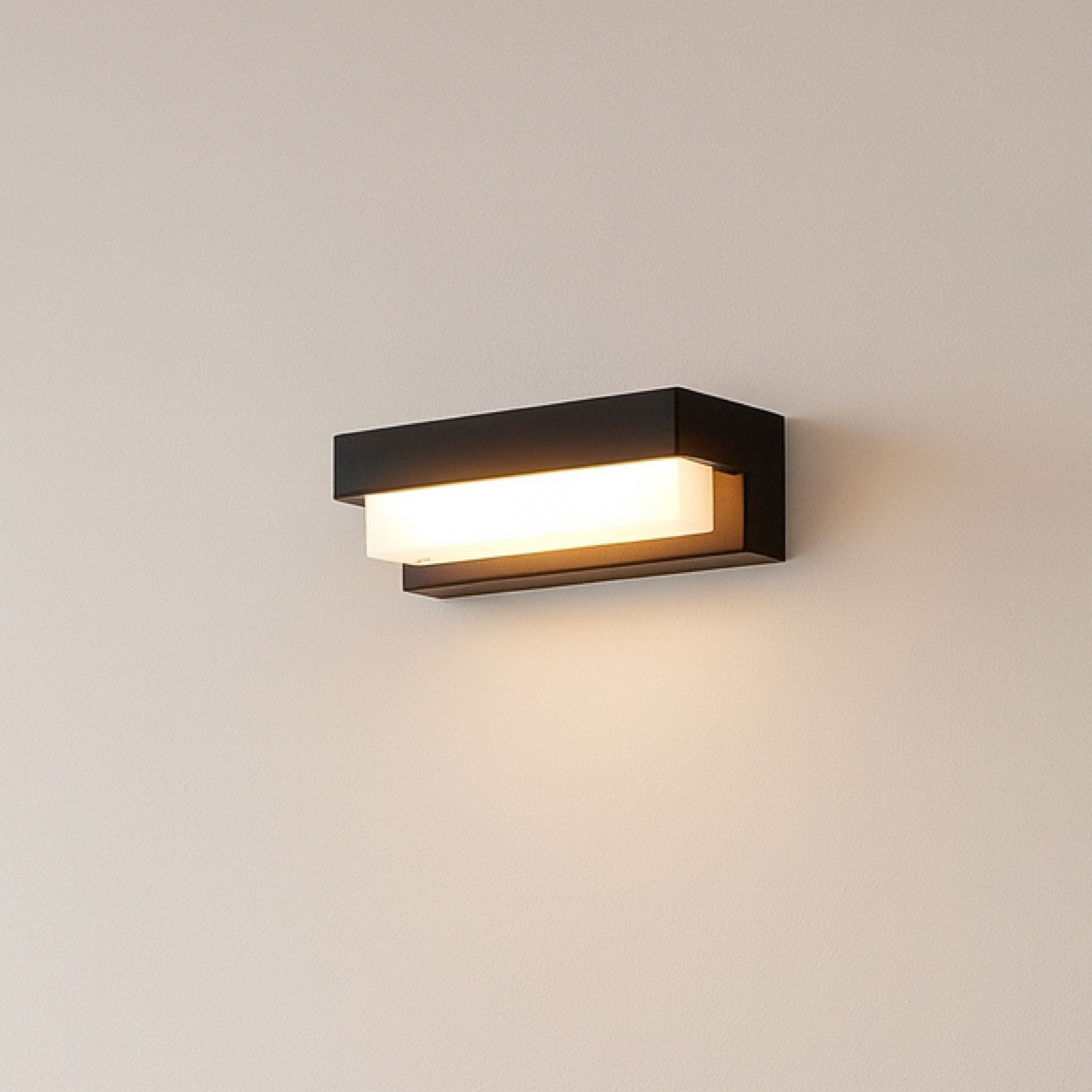 Zewnętrzna lampa ścienna z panelem słonecznym