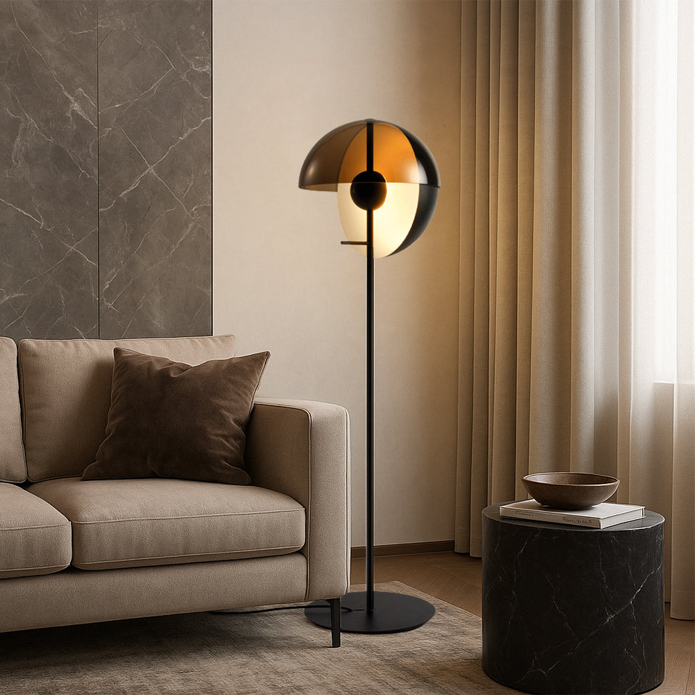 Szklana lampa podłogowa Hau