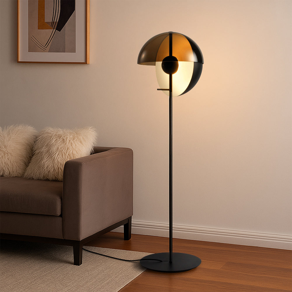 Szklana lampa podłogowa Hau