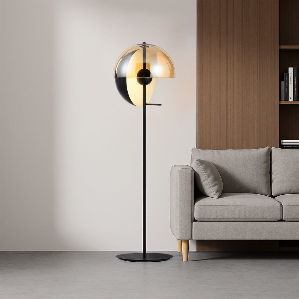 Szklana lampa podłogowa Hau