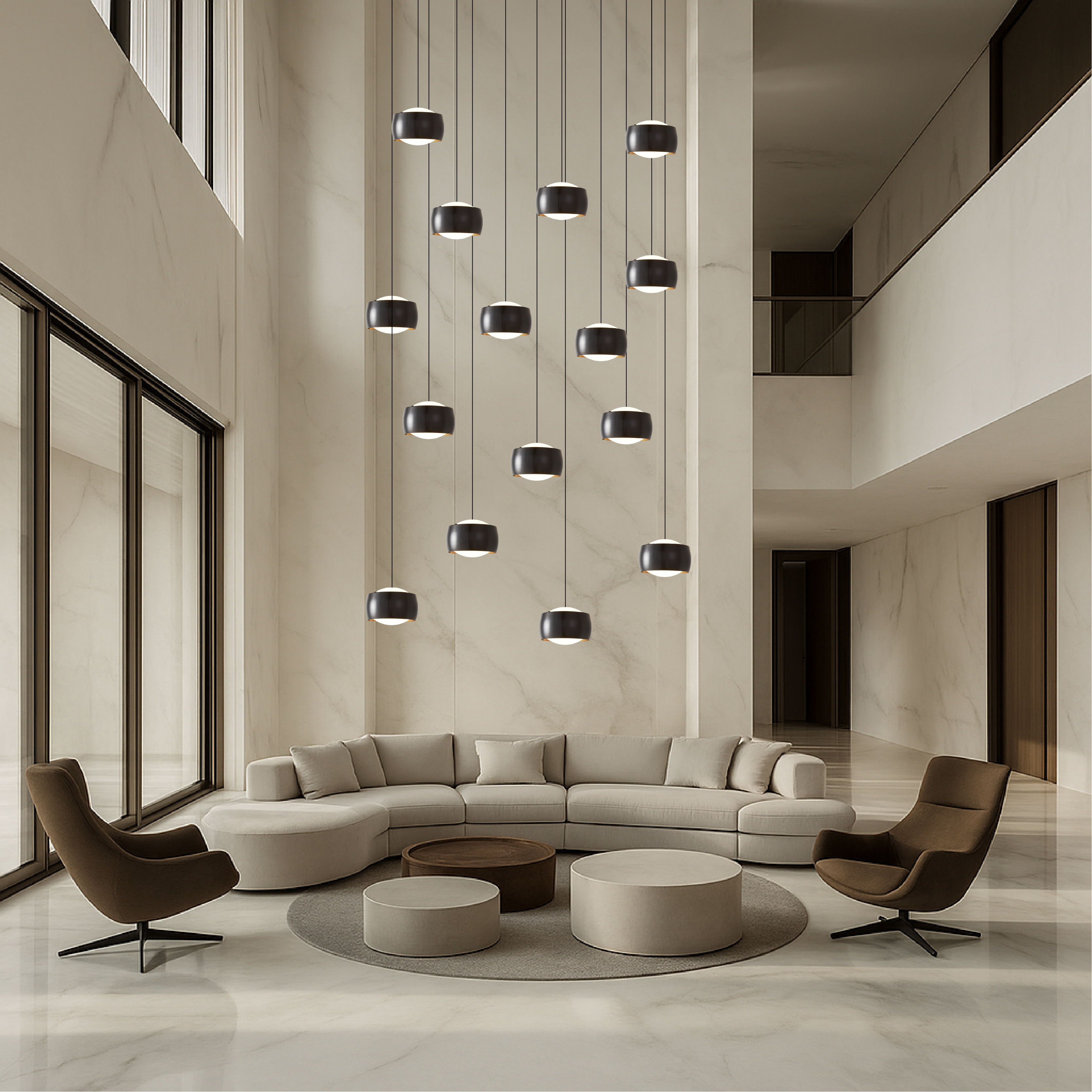 Żyrandol schodowy Nordic LED