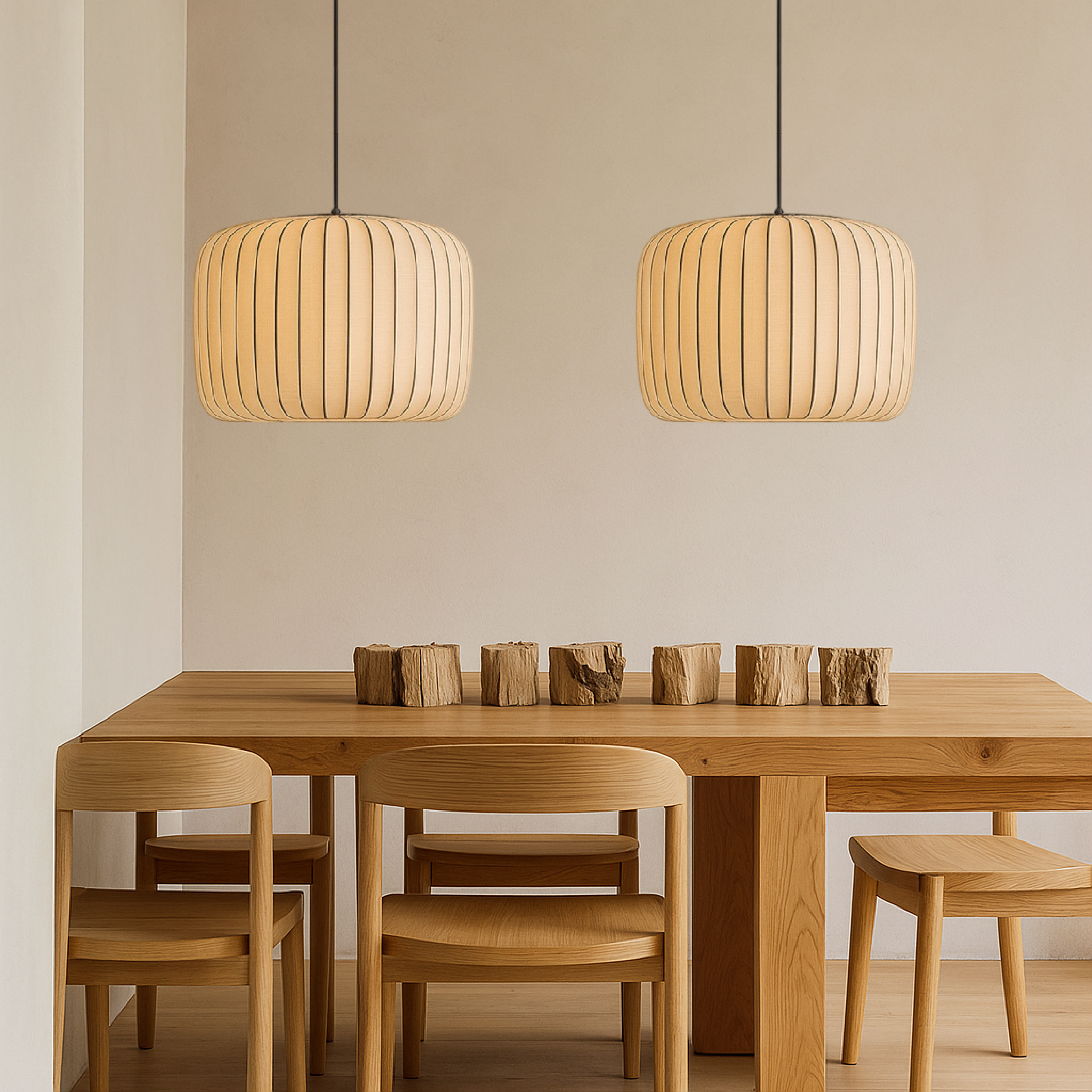 Jedwabna lampa wisząca Rendara