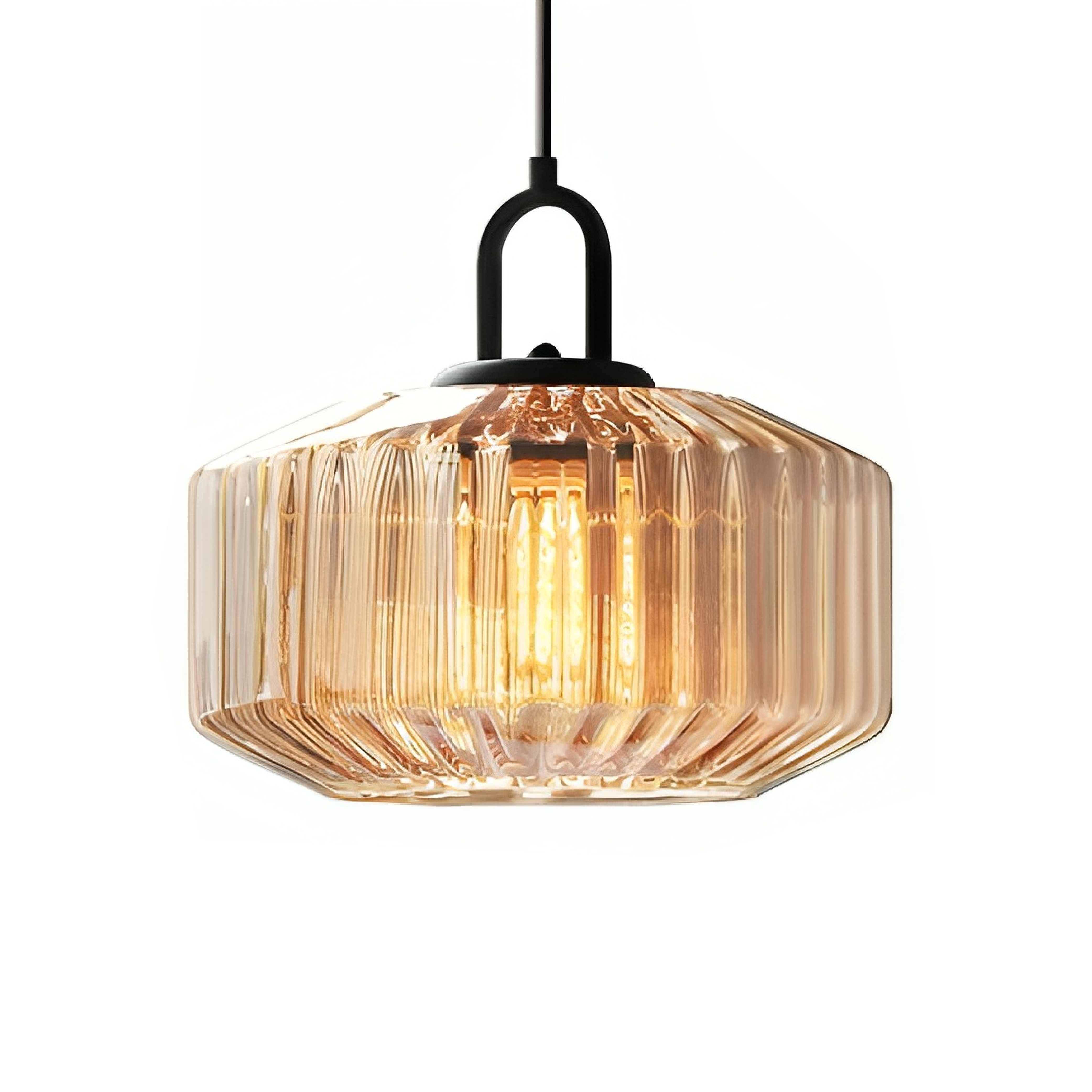 Lampa wisząca z kolorowego szkła