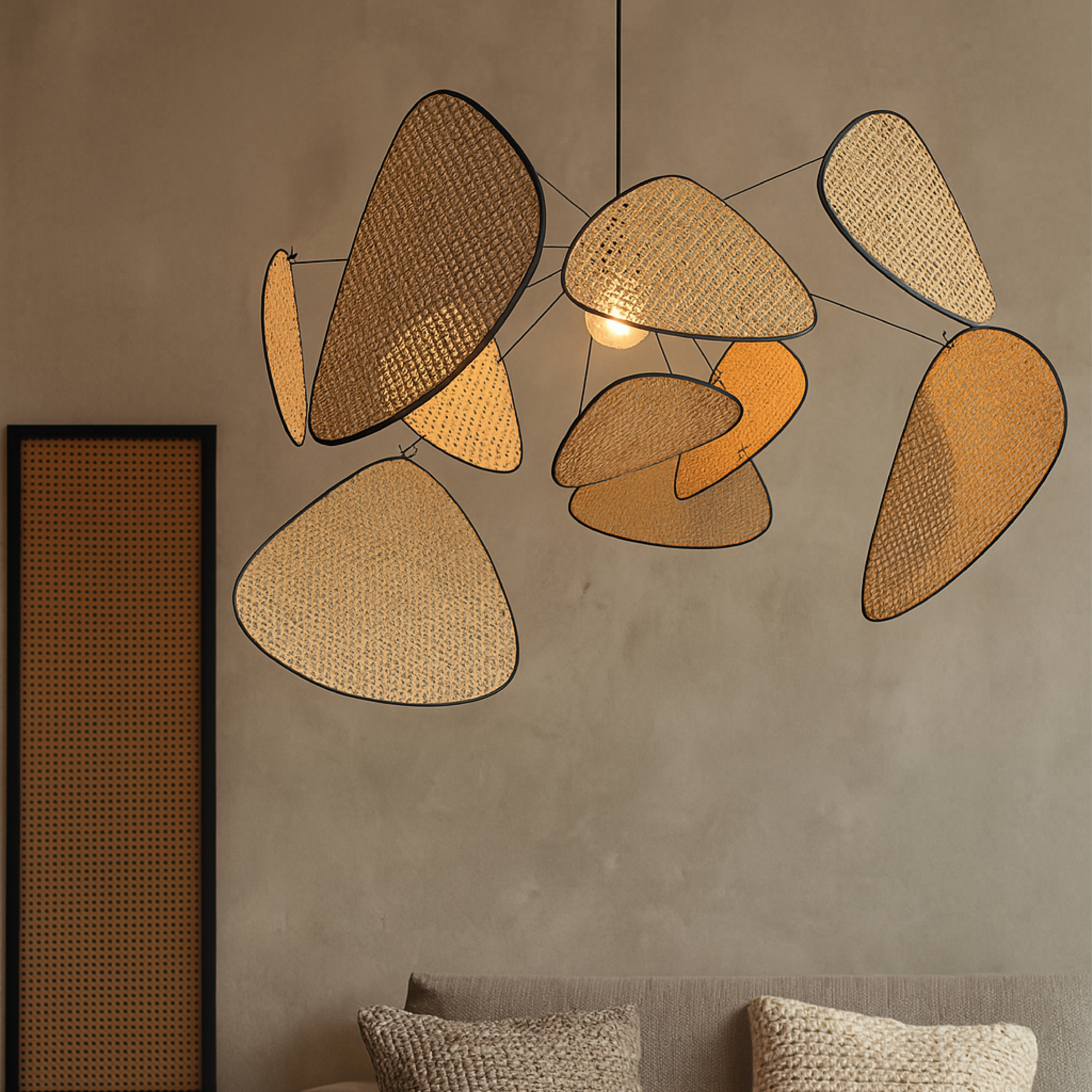 Rattanowa lampa wisząca Bria
