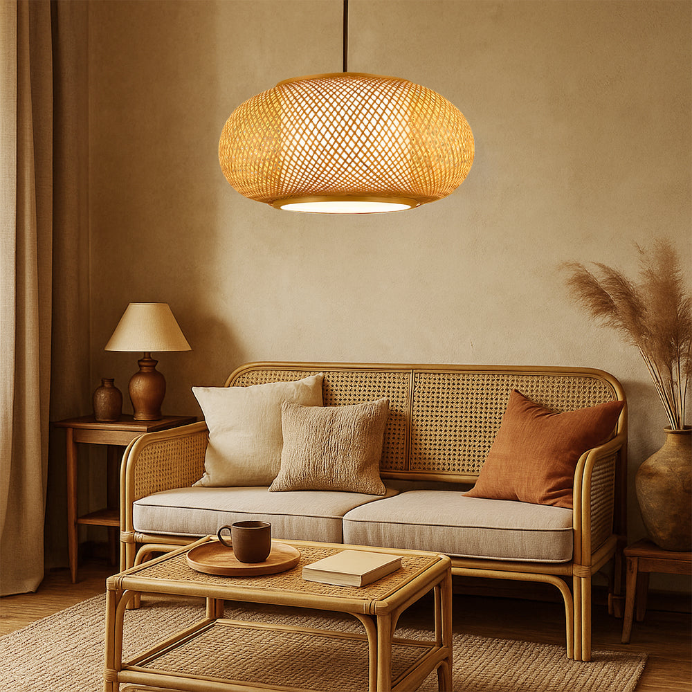 Bambusowa lampa wisząca Hansens
