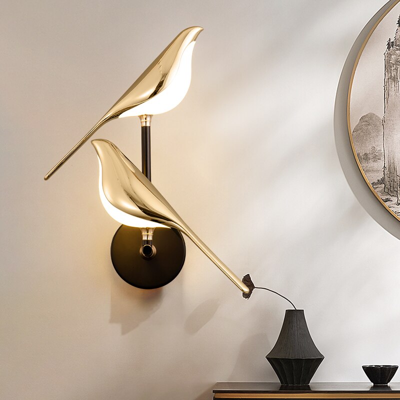 Nowoczesna lampa ścienna MrBird w kształcie ptaków