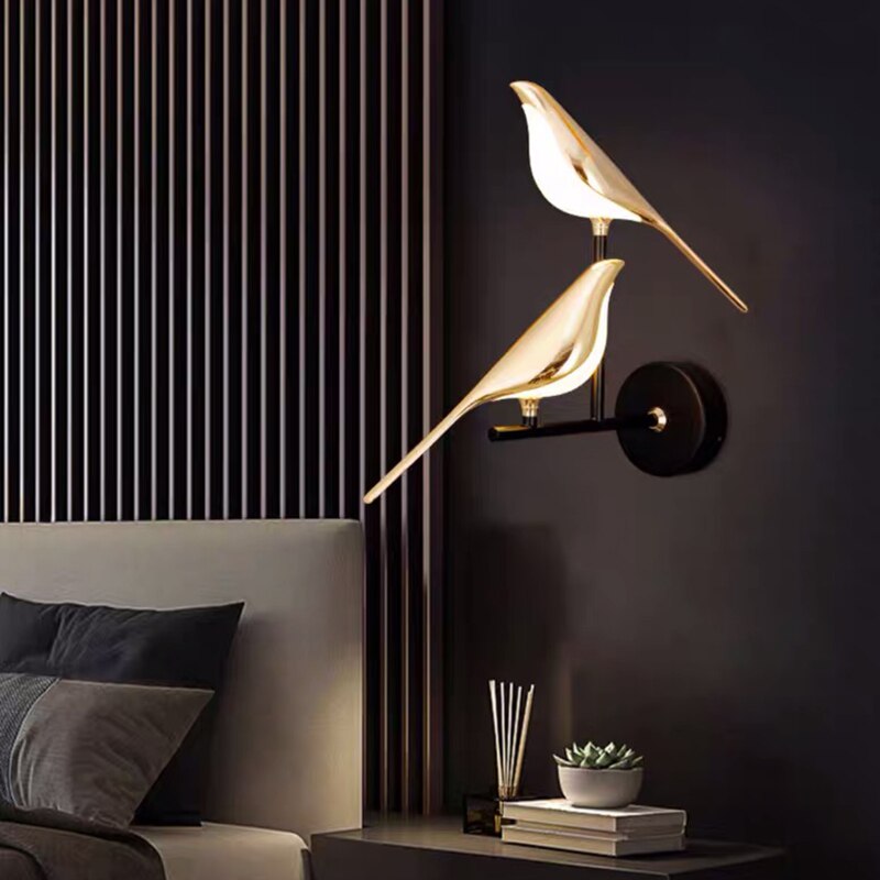 Nowoczesna lampa ścienna MrBird w kształcie ptaków