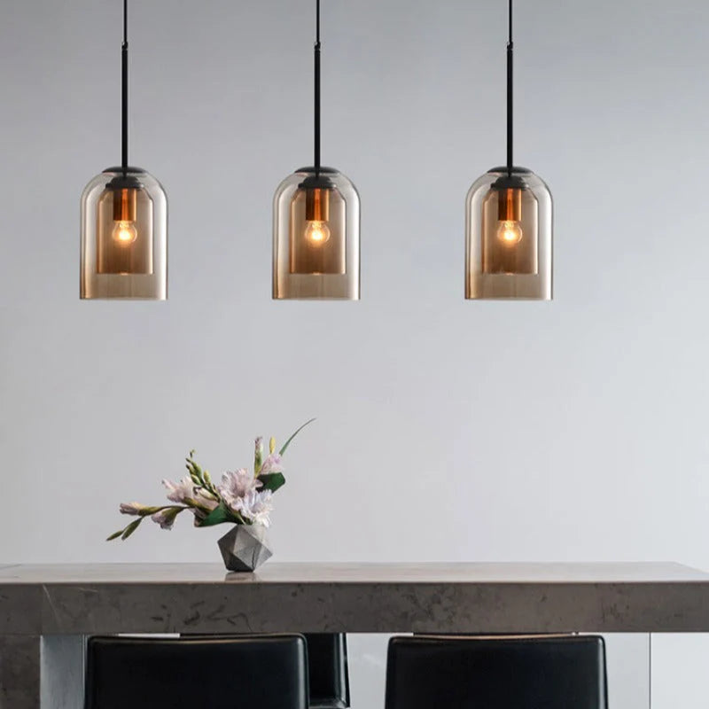 Szklana lampa wisząca Jani