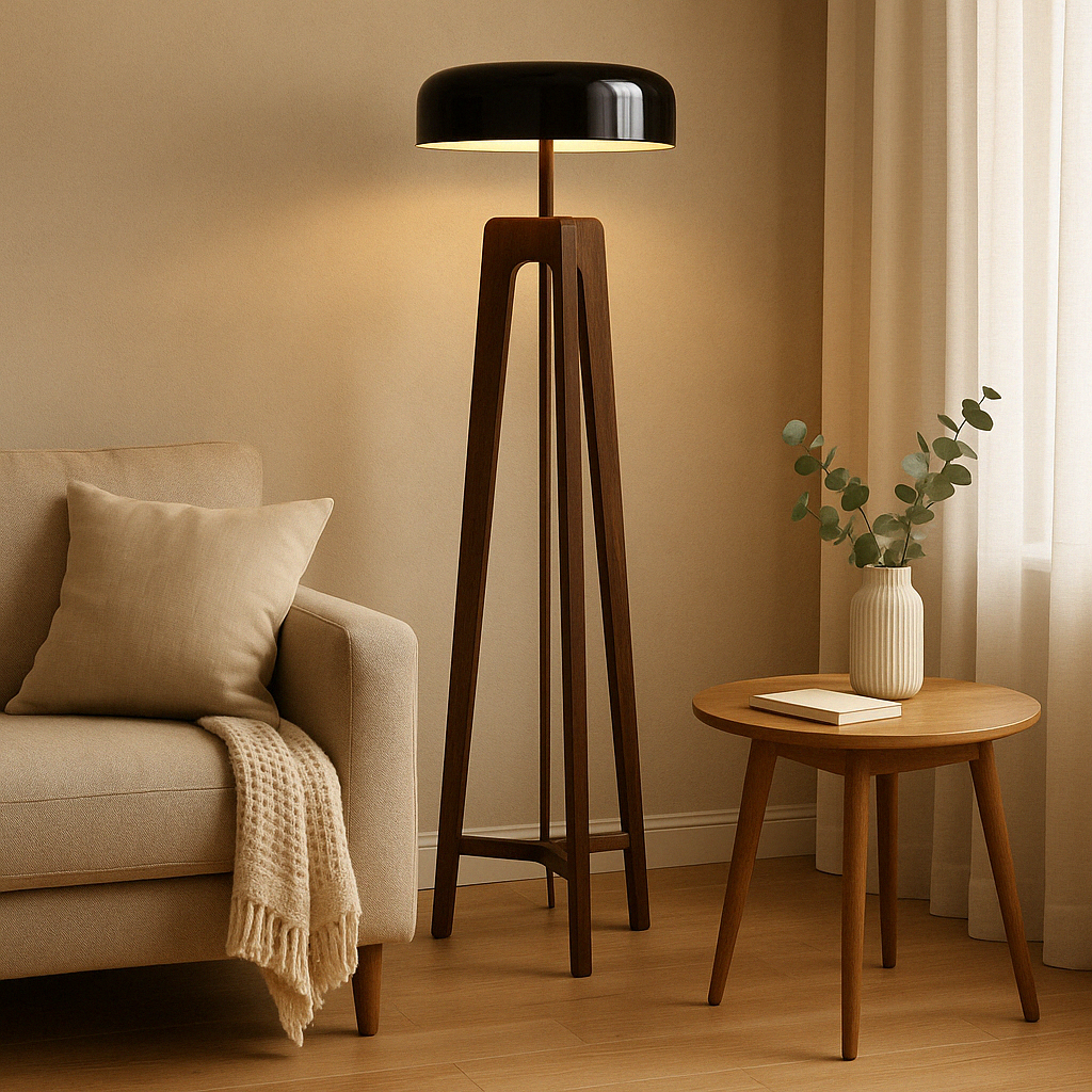 Lampa podłogowa w stylu skandynawskim