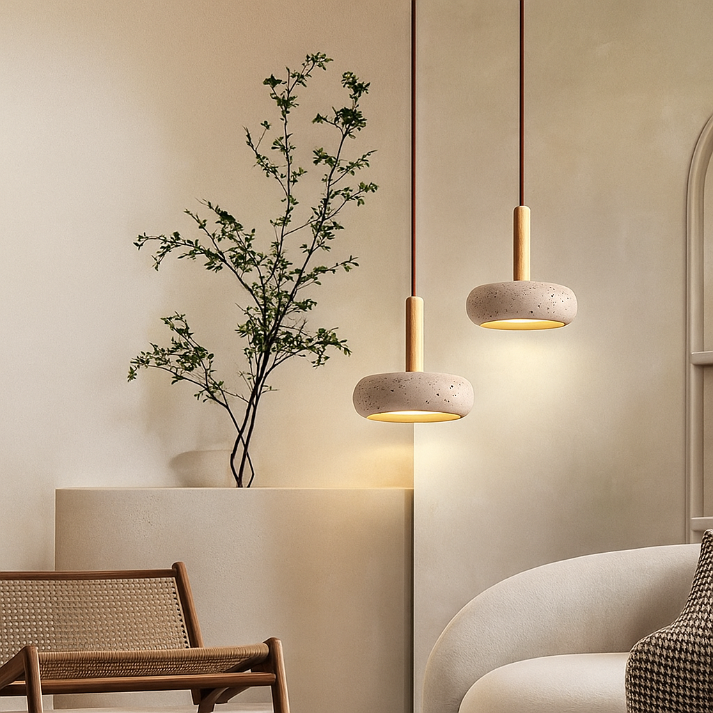 Lampa wisząca trawertyn